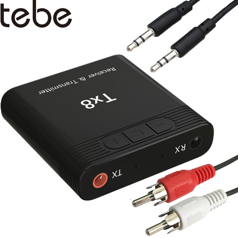 Tebe 2 в 1Bluetooth 5,0 аудио приемник передатчик RCA 3,5 мм AUX разъем USB стерео музыка Беспроводные адаптеры для ТВ ПК автомобиля MP3 ► Фото 1/6