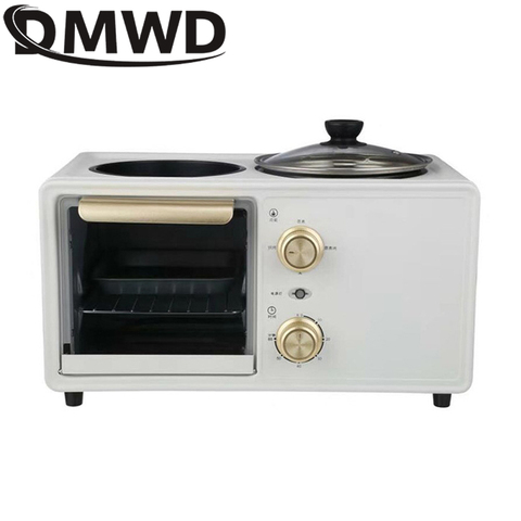 DMWD электрический 3 в 1 бытовой тостер для завтрака устройство для выпечки сэндвич омлет сковорода Горячий чайник Пароварка для продуктов ► Фото 1/6