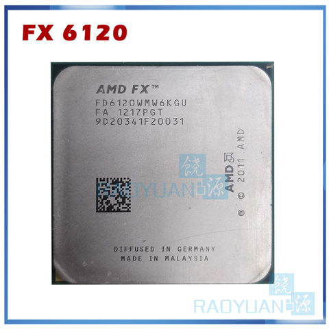 AMD FX-серия FX-6120 FX 6120 3,5 ГГц шестиядерный процессор FD6120WMW6KGU разъем AM3 + ► Фото 1/1