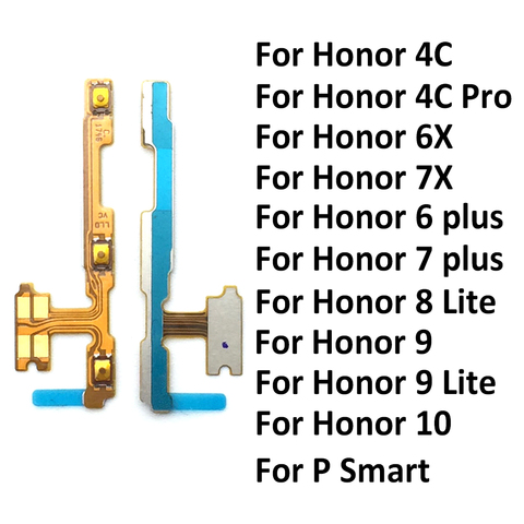 Гибкий кабель для Huawei Honor 4C Pro 7S 6X 7X / 6 7 plus / 8 9 lite /honor 10/ P Smart с кнопкой включения/выключения и увеличения громкости ► Фото 1/3