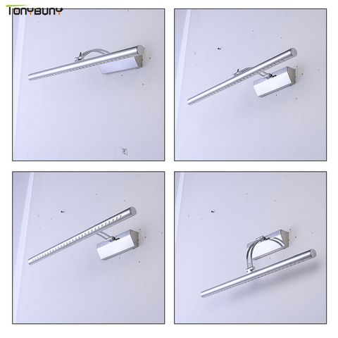 Регулируемый светодиодный настенный светильник минимализм зеркальный передний светильник для ванной макияж настенный светильник s соврем... ► Фото 1/6