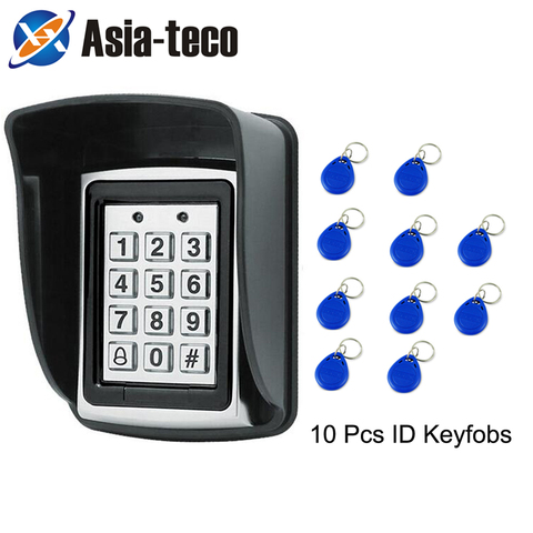 RFID-доступ с паролем для 1000 пользователей, подходит для большинства дверей, 125 кГц, кардридер, клавиатура, система контроля доступа ► Фото 1/6