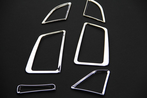 Украшение из хромированного АБС-пластика с блестками для выпускного отверстия воздуха 6 шт./компл. для Ford Focus 3 Focus 4 MK3 MK4 седан хэтчбек 2012 2013 2014 ► Фото 1/6