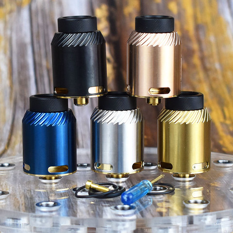 Coolvape rda 24 мм bf rda нержавеющая сталь Одиночная или двойная катушка перестраиваемая воздухозаборник регулируемый Бак атомайзер rda ► Фото 1/6