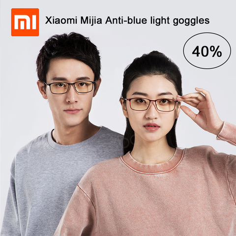 Новейший Xiaomi Mijia, анти-синий светильник, очки, синий светильник, блокировка скорости, золотой пластик, Смешанная рамка, защита глаз для офисного работника ► Фото 1/1