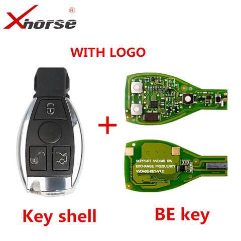 Пульт XHORSE VVDI BE Key Pro, пульт дистанционного управления для Benz V1.5, улучшенная версия чипа ключа от блока управления, смарт-ключ с логотипом и воз... ► Фото 1/5