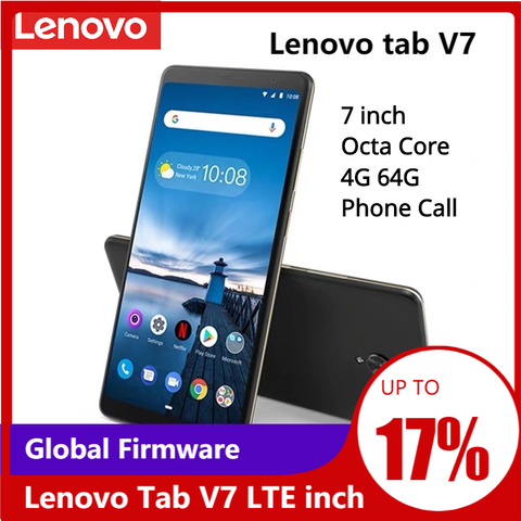 Глобальная прошивка планшета Lenovo tab V7, с функцией звонка, планшет 7 дюймов версии LTE 4G 64G Octa core с функцией распознавания лиц двойной Dolby акустические системы Android ► Фото 1/6