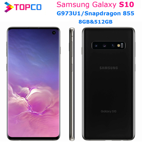 Samsung Galaxy S10 G973U G973U1 512 ГБ оригинальный разлоченый мобильный телефон Snapdragon 855 Octa Core 6,1 