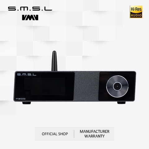 ЦАП-декодер SMSL M200, Hi-Fi, AKM4497EQ, Bluetooth 5,0, 32 бит/768 кГц, DSD512, коаксиальный Оптический USB, DAC декодер, 6 режимов цифрового фильтра ► Фото 1/6