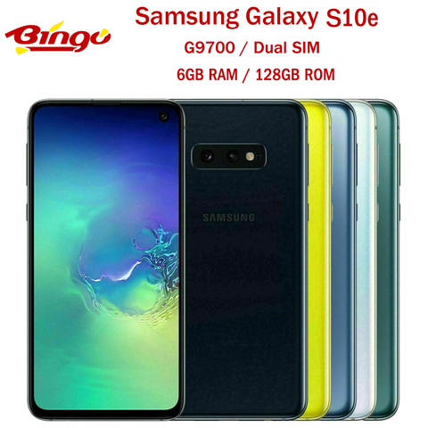 Оригинальный разблокированный Samsung Galaxy S10e G9700, 128 ГБ, две Sim-карты, Android мобильный телефон, Qualcomm восемь ядер, 5,8 дюйма, 16 МП и 12 МП, 6 ГБ ОЗУ, NFC ► Фото 1/6