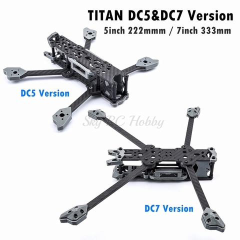 Комплект рамок TITAN DC7 333 мм, 7 дюймов, HD рама для фристайла с 5 мм рукояткой, совместимый с 7-дюймовым пропеллером FPV, Дрон для самостоятельной сб... ► Фото 1/6