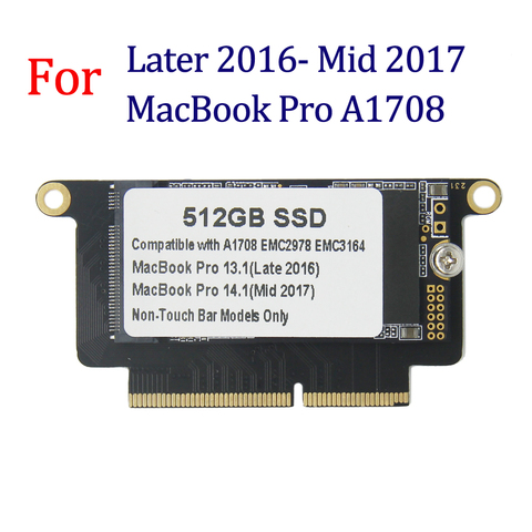 Новый A1708 ноутбук SSD 128 ГБ 256 ГБ 512 ГБ ТБ для Macbook Pro Retina 13,3 