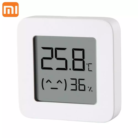 XIAOMI Mijia Bluetooth 4,2 термометром и гигрометром декоративные часы для 2 ЖК-экран цифровой температуры и влажности Высокая точность смарт-датчик приложение ► Фото 1/6