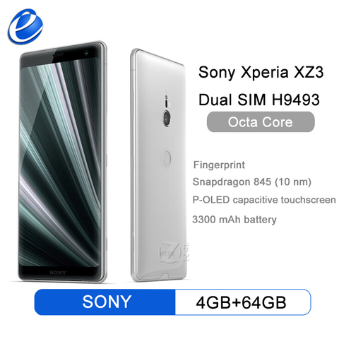 Оригинальный разблокированный Sony Xperia XZ3 H9493 с двумя Sim-картами, GSM LTE, Восьмиядерный, ОЗУ 4 Гб, ПЗУ 64 ГБ, 6,0 дюйма, 19 МП и 13 МП, сканер отпечатков пальцев, NFC ► Фото 1/5