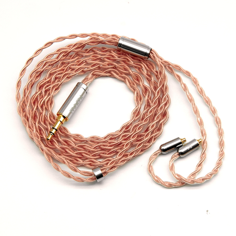 Обновленный кабель для наушников FAAEAL, 4 ядра, медь высокой чистоты 3,5 мм, позолоченный, с 2-контактным разъемом для TFZ/Kinera/TRN/KZ ZST/FAAEAL ► Фото 1/6