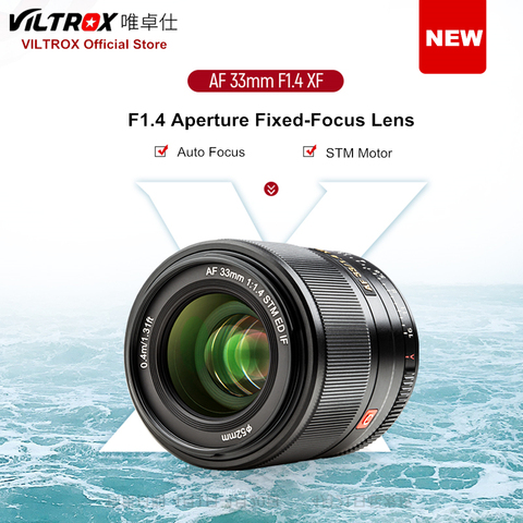 Объектив Viltrox AF 33 мм f1.4 STM с автофокусом, Прайм, для беззеркальной камеры Fuji X-mount, с функцией автофокуса, для беззеркальной камеры, с возможнос... ► Фото 1/6