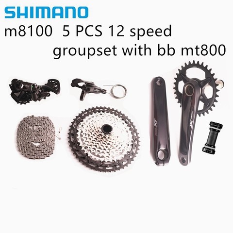 SHIMANO DEORE XT M8100 12s Groupset 32 34 36 170/175 crankset Shifter задний переключатель цепь кассета MTB велосипед 1x12-Speed 51T ► Фото 1/6