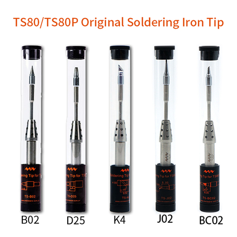 Наконечники для паяльника, сменные насадки для паяльника, без свинца, с керамическим нагревателем, ts-b02, ts-d25, ts-bc02, ts-k4, ts-j02, TS80, TS80P ► Фото 1/6
