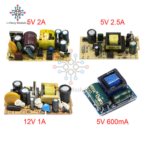 AC-DC 5V 2A 2000mA / 5V 2.5A / 12V 1A / 5V 600mA модуль источника питания переключателя для замены ремонта светодиодной платы питания ► Фото 1/6