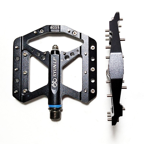 Syun-lp Алюминиевый CNC герметичный подшипник MTB велосипедные педали ультра-светильник противоскользящая платформа для дорожного велосипеда ► Фото 1/6