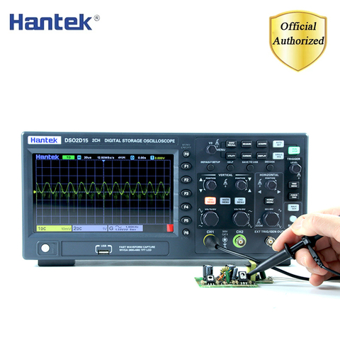 Цифровой осциллограф Hantek DSO2C10 2C15 2D10 2D15 2 Каналы 100 МГц/150 МГц 1GSa/s частота дискретизации USB осциллографа ► Фото 1/6