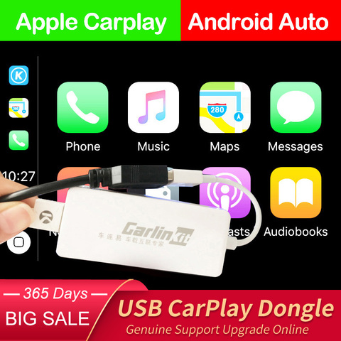 Carlinkit проводной ключ Apple CarPlay для Android, автомобильные услуги для Android, автопродажи, AirPlay, автокомплект, карта, музыка, USB, умная ссылка ► Фото 1/6
