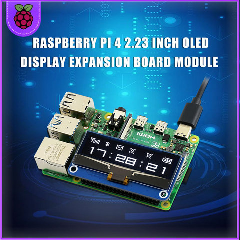 Плата расширения Raspberry Pi 4 B, органический светодиодный дисплей 2,23 дюйма, поддерживает SPI / I2C / Jetson Nano/Raspberry pi 3B/3B +/4B ► Фото 1/6
