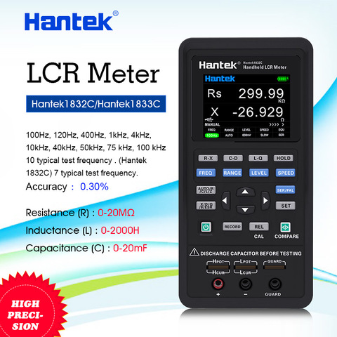 Цифровой LCR измеритель Hantek1832C/Hantek1833C, портативный ручной фотометр, измерительные инструменты ► Фото 1/5