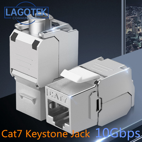 Toolless RJ45 Keystone Cat7 Cat6A Экранированный FTP модуль из цинкового сплава 10 Гб сетевой Keystone Jack разъем адаптер cat7 rj45 ► Фото 1/6