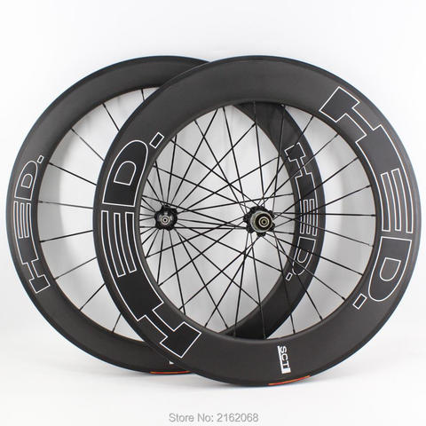 Новая Черная 700C передняя 60 мм + Задняя 88 мм Дорожный велосипед матовая 3K полностью углеродное волокно велосипедная колесная пара углеродная... ► Фото 1/6