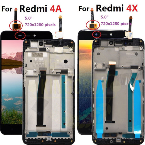 ЖК-дисплей Xiaomi Redmi 4A 4xLCD, дигитайзер сенсорного экрана в сборе с рамкой 4A Pro, сменный ЖК-дисплей для Xiaomi Redmi 4x ► Фото 1/6