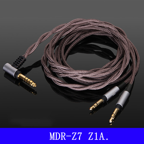 Кабель для наушников Sony MDR-Z7 Z1R D7100 D7200 D600 2,5/4,4 мм, кабель балансировки, однокристальный медный посеребренный обновленный кабель ► Фото 1/6