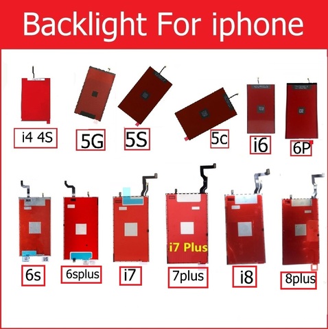 ЖК-дисплей панель подсветки для iPhone 4 4s 5 5c 5s 6 6s 7 8 Plus ЖК-экран подсветка пленка с 3D сенсорной функцией гибкий кабель ► Фото 1/6