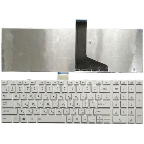 Русская клавиатура для TOSHIBA C850 C855D C855 C870 C870D C875 L875 L950 L950D L955 L955D RU, белая ► Фото 1/5