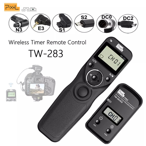 Pixel TW-283 беспроводной Таймер дистанционного управления спуском затвора (DC0 DC2 N3 E3 S1 S2) кабель для камеры Canon Nikon Sony TW283 ► Фото 1/6