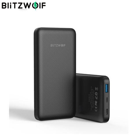 BlitzWolf BW-P9, 18 Вт, 10000 мАч, USB PD QC 3,0, внешний аккумулятор типа C, быстрая зарядка, двойной, для iPhone 12 Pro Max, для Xiaomi, для Huawei ► Фото 1/6