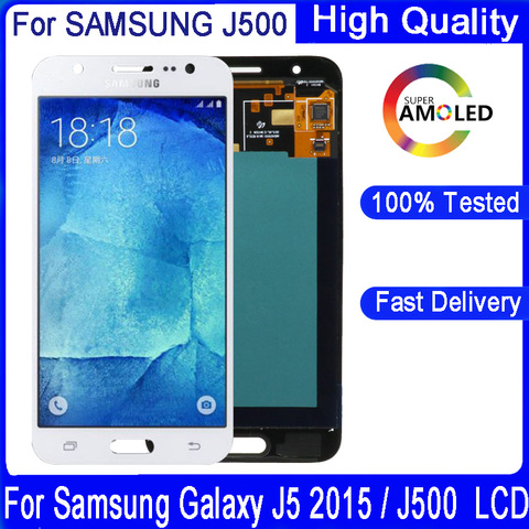 Оригинал 5,0 дюймов для SAMSUNG Galaxy J5 2016 J500 J500H J500FN J500F J500M SUPER AMOLED LCD сенсорный дигитайзер в сборе ► Фото 1/6