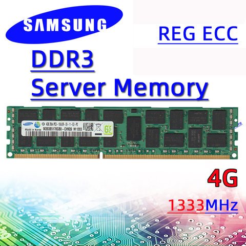Серверная память Samsung ddr3, 4 Гб, 1333 МГц, REG ECC, ОЗУ pc3-10600R 12800R 14900R, 1600 МГц, 1866 МГц, 8 ГБ, 16 ГБ, 32 ГБ, X58, X79 ► Фото 1/1