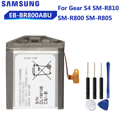Оригинальный сменный аккумулятор EB-BR800ABU EB-BR810ABU EB-BR170ABU для Samsung Gear S4 SM-R800 SM-R810 SM-R805 SmartWatch батарея ► Фото 1/6