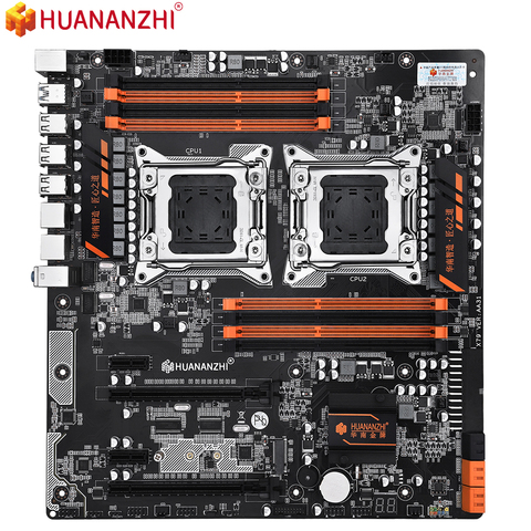 HUANANZHI X79 Dual 8D X79 материнская плата двойной процессор LGA 2011 Xeon E5 DDR3 1333/1600/1866 МГц 256 ГБ M.2 NVME SATA3 USB3.0 E-ATX ► Фото 1/6