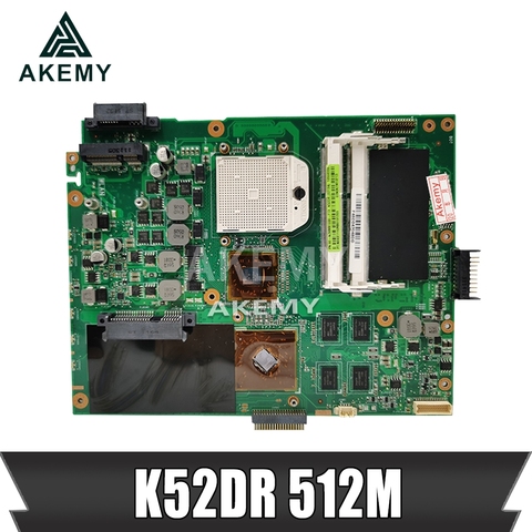 K52DR материнская плата для ноутбука For Asus K52DR A52DE K52DE A52DR K52D оригинальная материнская плата AMD 512MB видеокарта ► Фото 1/5