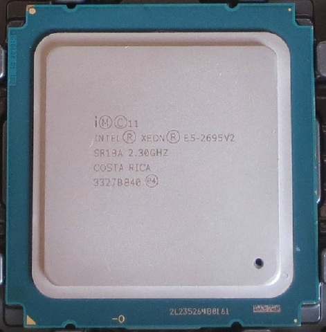 Серверный процессор Intel Xeon E5 2695 V2, 2,4 ГГц, 30 Мб кэш-памяти, LGA 2011 SR1BA ► Фото 1/1