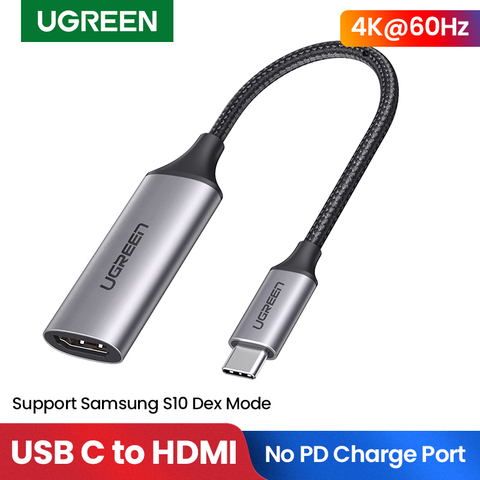 Адаптер UGREEN с USB C на HDMI, 4K, 60 Гц, Type C, Thunderbolt 3 на HDMI 2,0 для MacBook Pro, MacBook Air, iPad Pro, адаптер HDMI ► Фото 1/6