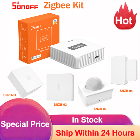 Sonoff Zigbee мост умный дом Zigbee Hub SNZB01 to SNZB04 Zigbee переключатель датчик движения беспроводной дверь/окно через приложение Ewelink ► Фото 1/6