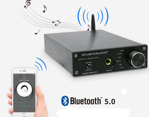 FX-Audio APTX Bluetooth 5,0 USB DAC Декодер Усилитель для наушников HiFi цифро-аналоговый аудио преобразователь Оптический коаксиальный 24 бит ► Фото 1/6