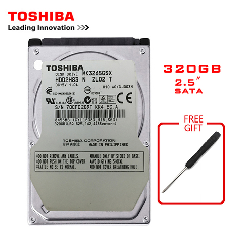 Внутренний жесткий диск TOSHIBA 320 ГБ, 2,5 дюйма, SATA2, 320-160 об./мин. ► Фото 1/6