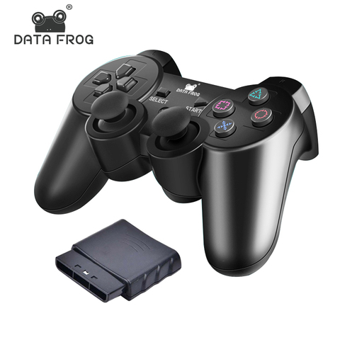 Беспроводной контроллер DATA FROG 2,4 ГГц для Sony PS2, джойстик, джойстик для Sony Playstation PS2, консоль для Sony PS3, для ПК ► Фото 1/6
