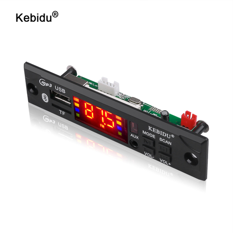 Аудио декодер Kebidu в машину, беспроводной декодер с ДУ, USB, TF, FM, Bluetooth, 5 В, 12 В, MP3, WMA ► Фото 1/6