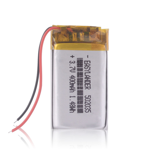 502035 3,7 V 400mAh перезаряжаемый литий-полимерный аккумулятор для мини 0801 Ambarella A2S60 bluetooth гарнитура GPS MP3 наручные часы 052035P ► Фото 1/4