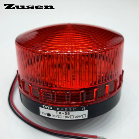 Zusen TB35 12 В красная желтая зеленая охранная сигнализация стробоскопический сигнал предупреждающий сигнал Светодиодная лампа маленький мигающий светильник ► Фото 1/3